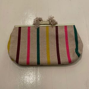 J. Crew Striped Clutch